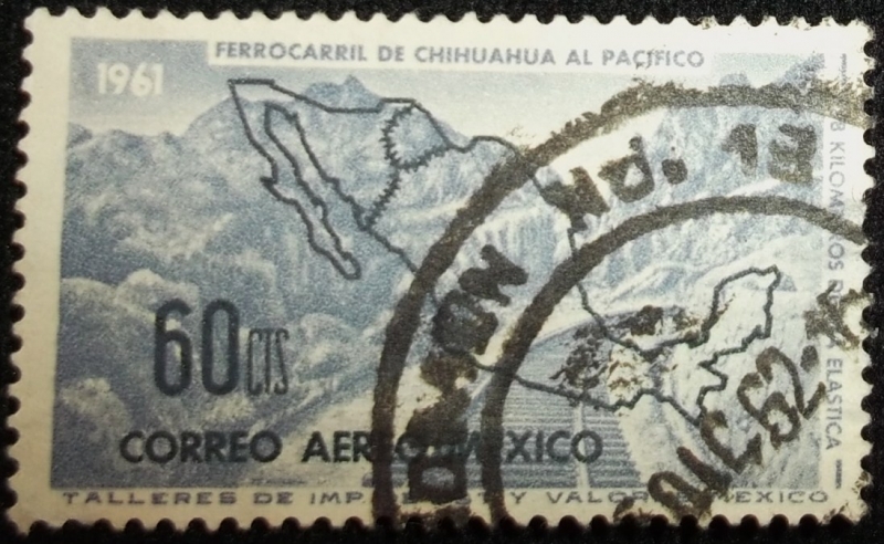 Vía de Ferrocarril y Mapa de México
