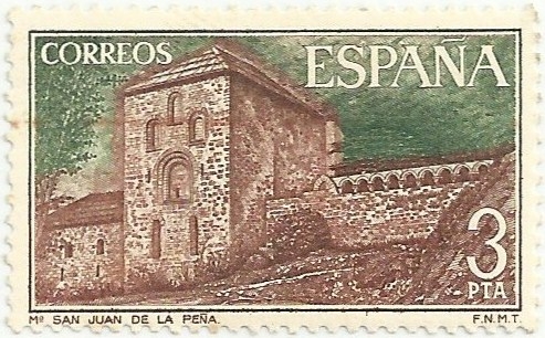 MONASTERIO SAN JUAN DE LA PEÑA. VISTA GENERAL. EDIFIL 2297