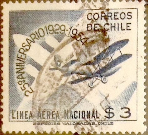Intercambio 0,20 usd 3 pesos 1954