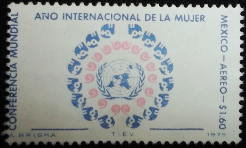 Emblemas ONU y del año Internacional de la Mujer