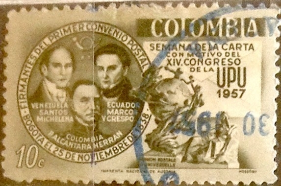 Intercambio 0,20 usd 10 cents. 1957
