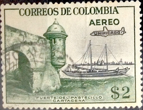 Intercambio 0,20 usd 2 pesos 1959