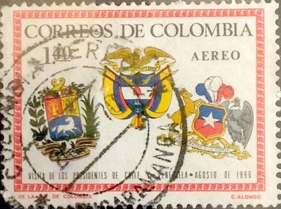 Intercambio 0,20 usd 1,40 pesos 1966
