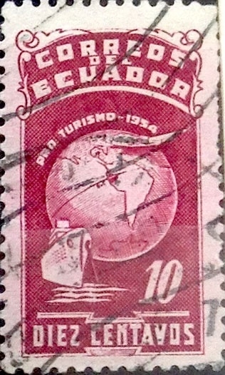 Intercambio 0,20 usd 10 cents. 1954