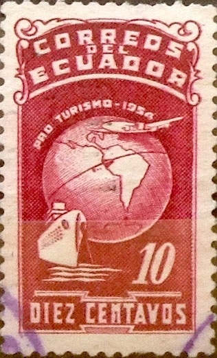 Intercambio 0,20 usd 10 cents. 1954