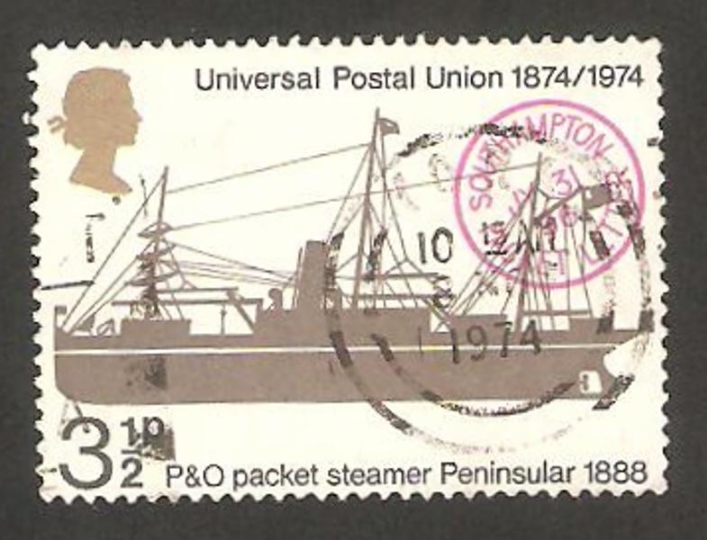 725 - Centº de U.P.U., transporte del correo en barco