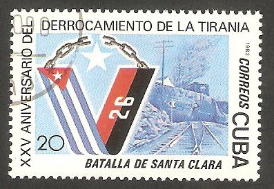 2479 - XXV anivº del derrocamiento de la tirania, Batalla de Santa Clara