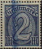 DEUTSCHES REICH 1920 Scott O12 Sello Serie Básica Números Alemania Mitchel D32