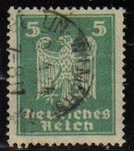 DEUTSCHES REICH 1924 Scott331 Sello Serie Aguila Alemania Mitchel357