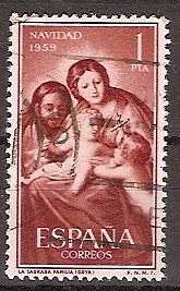 ESPAÑA SEGUNDO CENTENARIO USD Nº 1253 (0) 1P CASTAÑO ROJIZO NAVIDAD