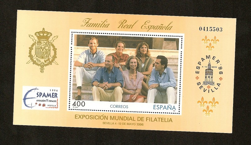 Espamer Sevilla 96   - Familia Real Española HB Exposicion Mundial de Filatelia