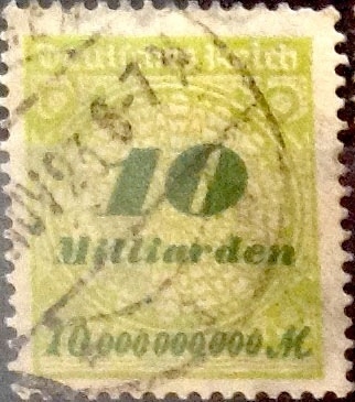 Intercambio nxrl 1,25 usd 10.000.000.000 marcos 1923