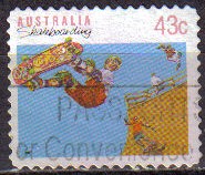 AUSTRALIA 1990 Scott 1119 Sello Deportes Skateboarding Usado Michel 1223 