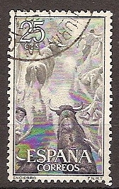 ESPAÑA SEGUNDO CENTENARIO USD Nº 1256 (0) 25C NEGRO TOROS