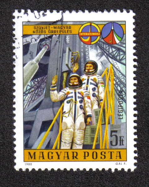 Los astronautas soviéticos y húngaros