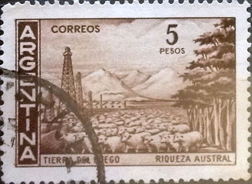 Intercambio 0,20 usd 5 pesos 1959