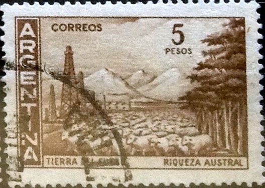 Intercambio 0,20 usd 5 pesos 1959