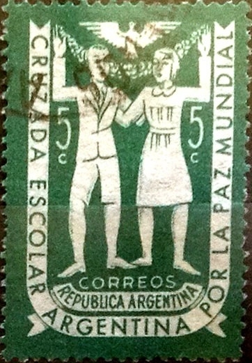 Intercambio 0,20 usd 5 cents. 1947