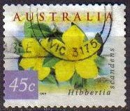 AUSTRALIA 1999 Scott 1735 Sello Flores Flowers Hibbertia Scandens usado Michel 1806 