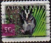 AUSTRALIA 2003 Scott 2161 Sello Fauna Animales Striped Possum usado Michel 2239