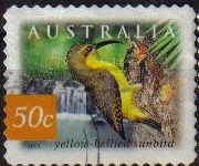 AUSTRALIA 2003 Scott 2162 Sello Fauna Animales Aves Yellow bellied sunbird usado Michel 2240 