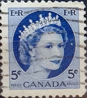 Intercambio 0,20 usd 5 cents. 1954