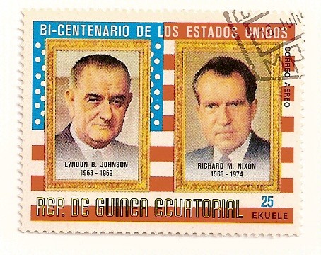 Presidentes de EEUU. Lyndon B. Johson 1963-1969 y Richard M. Nixon 1969-1974
