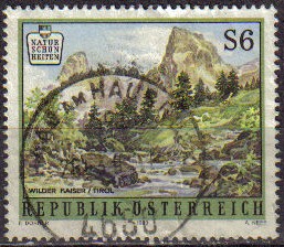 AUSTRIA 1993 Michel 2089 SELLO NATURALEZA PAISAJES TIROL WILDER KAISER