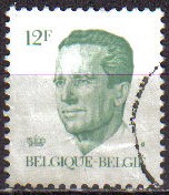 BELGICA 1984 Scott 1091 Sello Rey Balduino 12F Usado Michel 2165