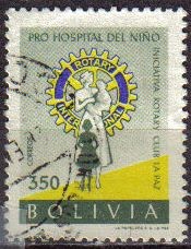 Bolivia 1960 Michel 628 Sello º Rotary Club Pro Hospital del Niño