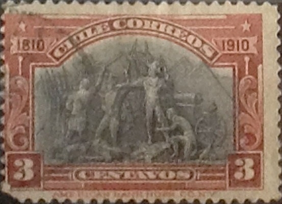 Intercambio 0,75 usd 3 cents. 1910