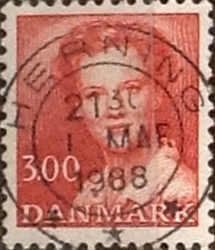 Intercambio 0,25 usd 3 krone 1986