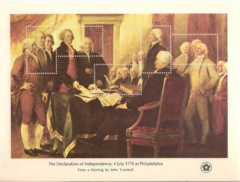 Bicentennial Souvenir sheets / the declaration of independence, 4 july 1776 at philadelphia