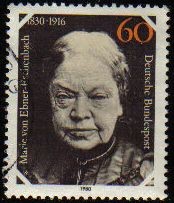 ALEMANIA 1980 Scott 1336 Sello Marie V. Ebner Eschenbach (1830-1916) 60 usado Michel 1057 Yvert903 A