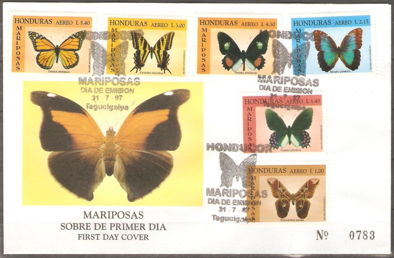 MARIPOSAS.  SOBRE  DE  PRIMER  DÌA.