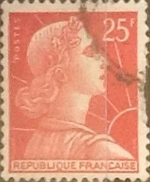 Intercambio 0,20 usd 25 francos 1959