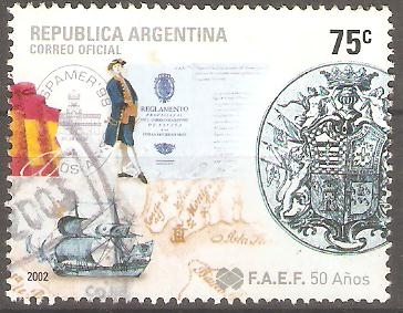 50th  ANIVERSARIO  DE  LA  FEDERACIÒN  FILATÈLICA  ARGENTINA