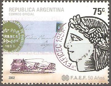 50th  ANIVERSARIO  DE  LA  FEDERACIÒN  FILATÈLICA  ARGENTINA