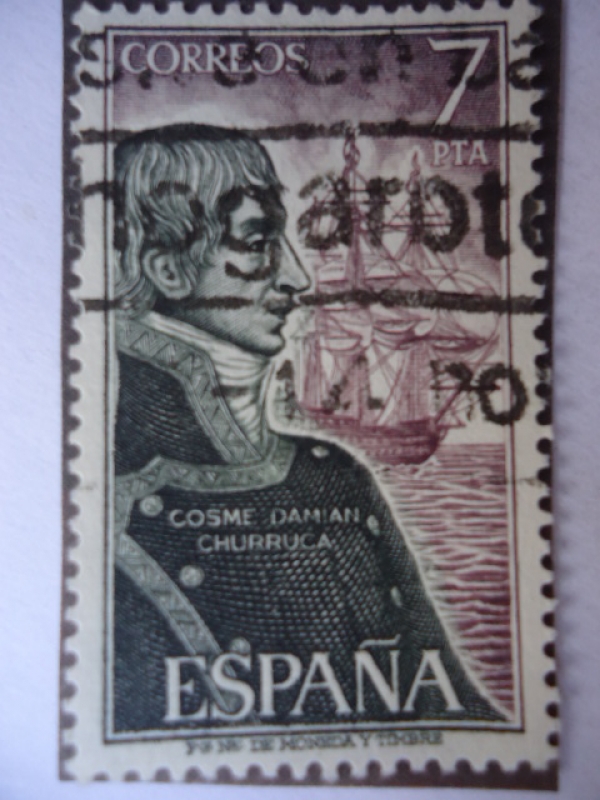 Ed:2308- Personajes Españoles- Cosme Damian CHurruca.