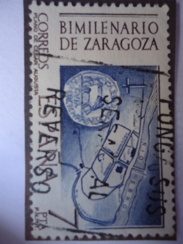 Ed:2320- Bimilenario de Zaragoza- Plano de Cesar augusta.