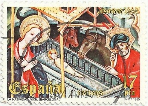 NAVIDAD 1985. NAIXEMENT DE JESÚS, DEL RETAULE GUIMERÀ, A VIC. EDIFIL 2818