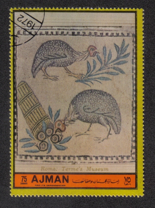 Ajman, Mosaicos de animales. Mosaico del Museo Terme, Roma