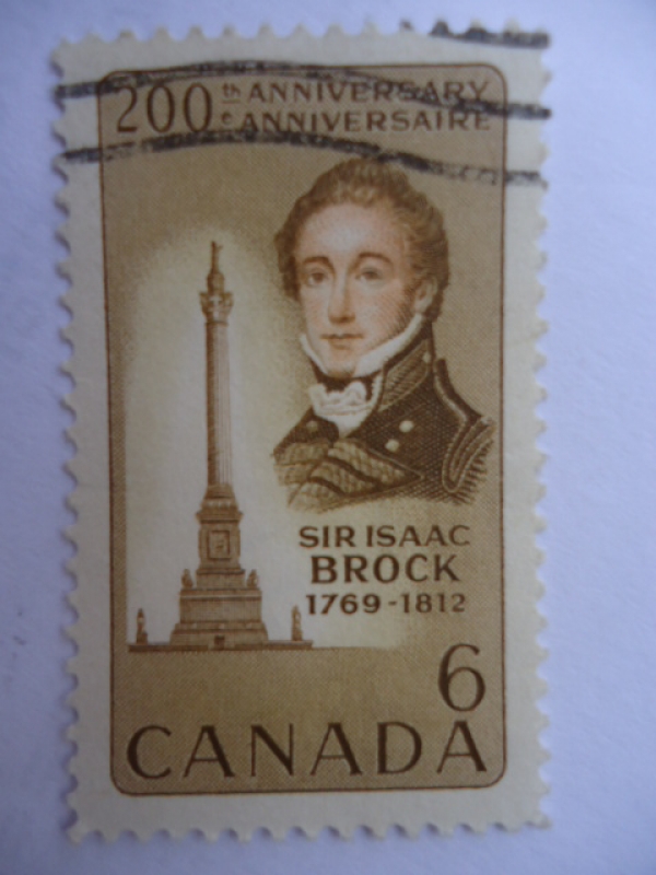 General, Sir Isaac Brock (1769-1812)  200 años de su nacimiento - Columna Conmemorativa.