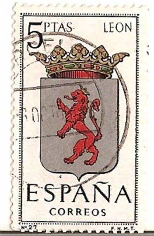 España Correos / Leon / 5 pecetas