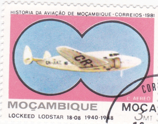 LOCKEED LODSTAR 18-08-historia de la aviación de Mozambique