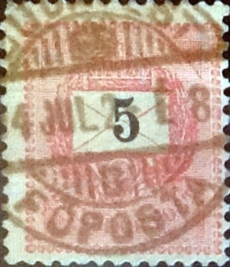 Intercambio 0,30 usd 5 korona 1888