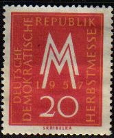 ALEMANIA DDR 1957 Scott 365 Sello Nuevo Feria de Otoño en Leipzig 20 s/goma Michel 596 Allemagne Dui