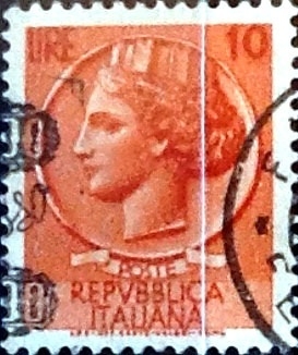 Intercambio 0,20 usd 10 liras 1955