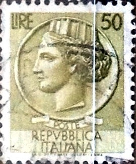 Intercambio 0,20 usd 50 liras 1958