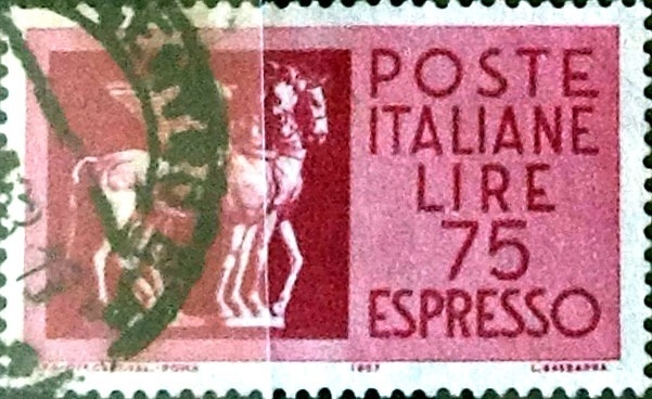 Intercambio 0,20 usd 75 liras 1958